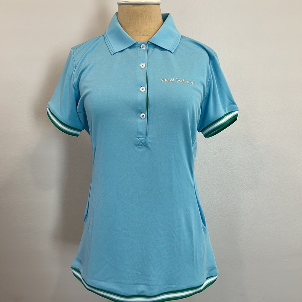 BMW Genuine Life Style Golfsport Ladies Polo Shirt Aqua (M)